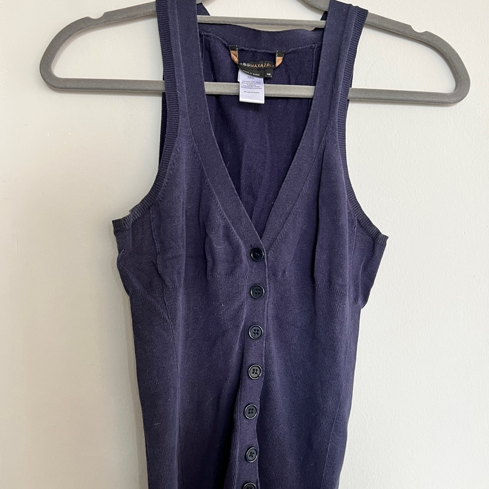 Blue sleeveless top